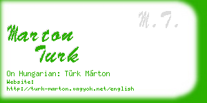 marton turk business card